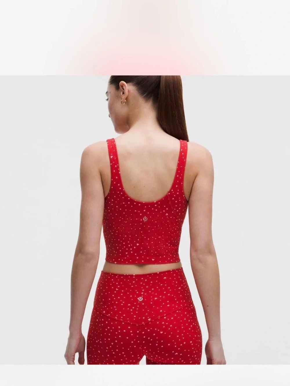lululemon athletica heart scatter dot print candy cloud Sports Bra